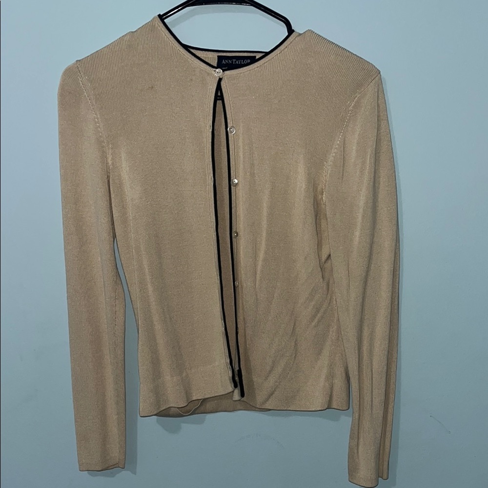 Ann Taylor Classic Beige Sweater